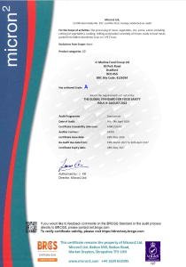 Medina Food Group BRCGS Certificate 2026